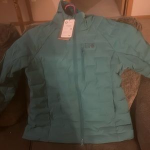 Women’s XL Teal Winter Jacket - Mountain Hardware Stretchdown Hoody
